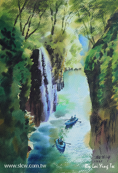 Takachiho Gorge_Japan painted by Lai Ying-Tse